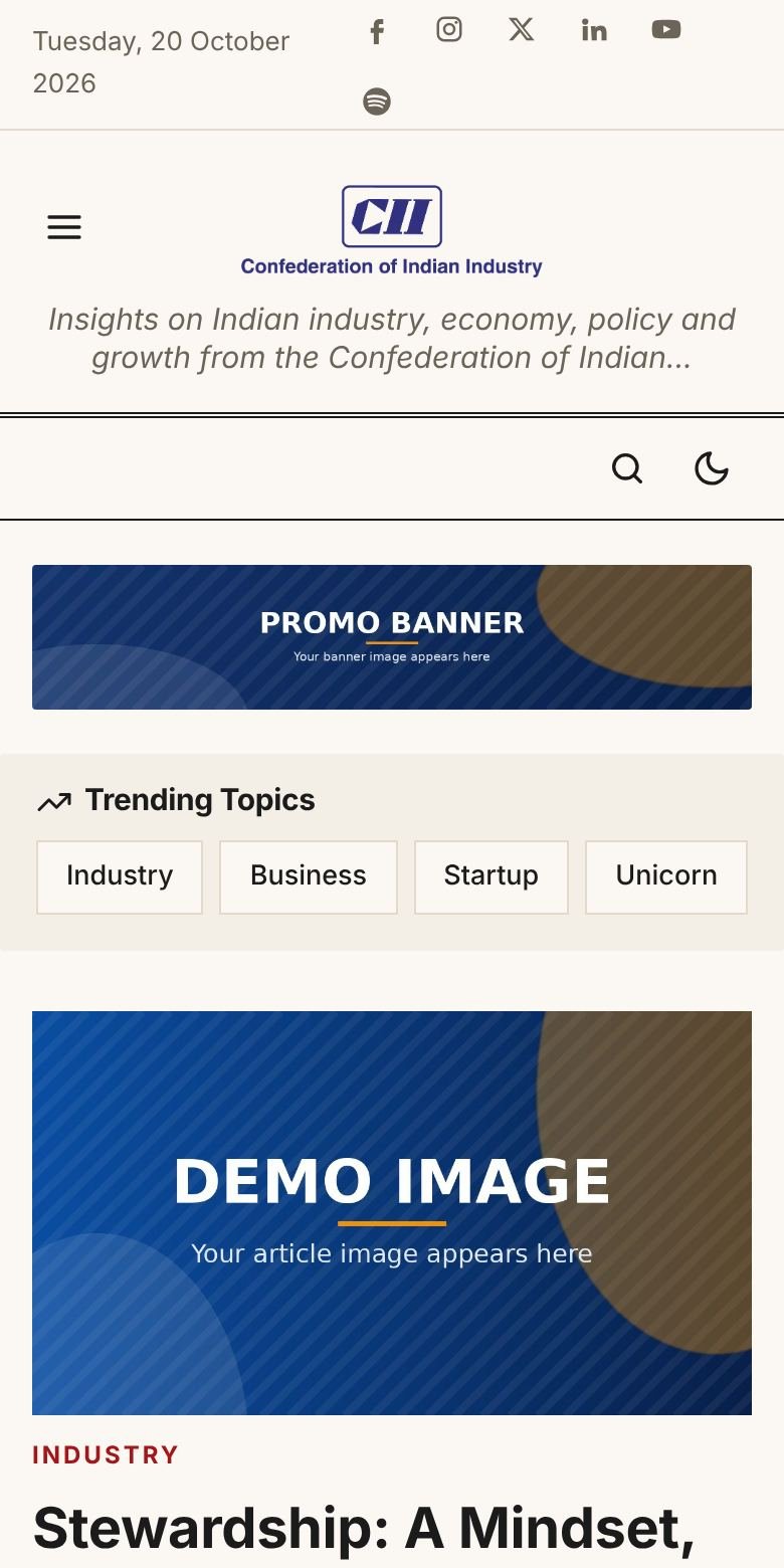 Editorial theme, mobile
